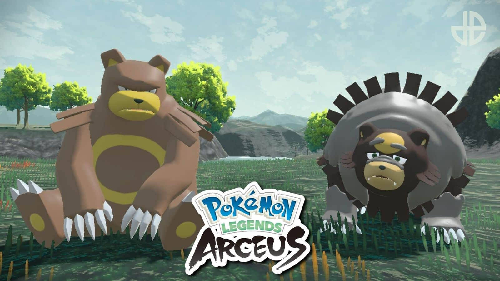Иллюстрация Урсаринга и Урсалуны из Pokemon Legends: Arceus Обои