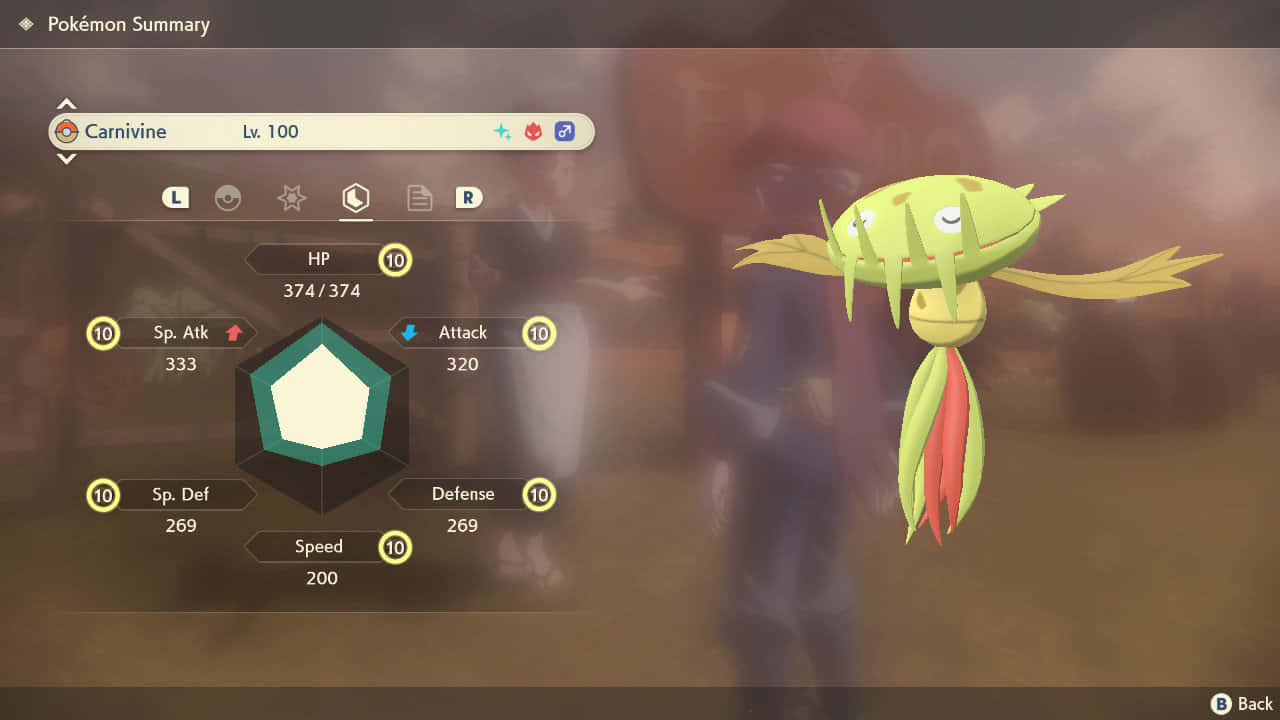Карнивайн в действии — сцена из Pokemon Legends Arceus Обои