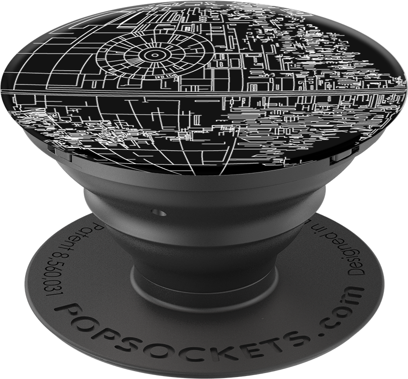 Черный Pop Socket с графическим дизайном Обои