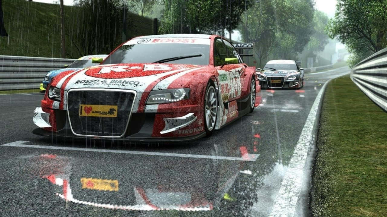 Красный черный фон Project Cars 720p Обои