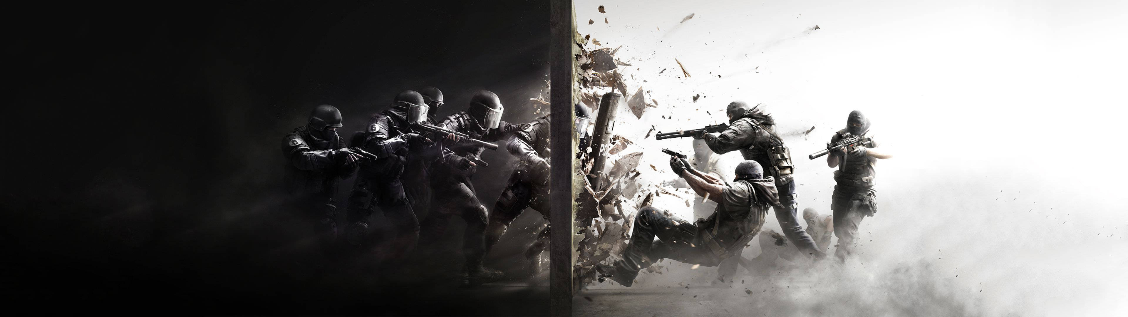 Наслаждайтесь Rainbow Six Siege в потрясающих деталях на двух экранах Обои