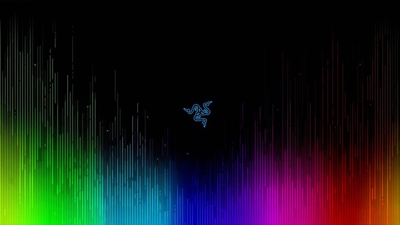 Синий логотип Razer RGB 4K Обои