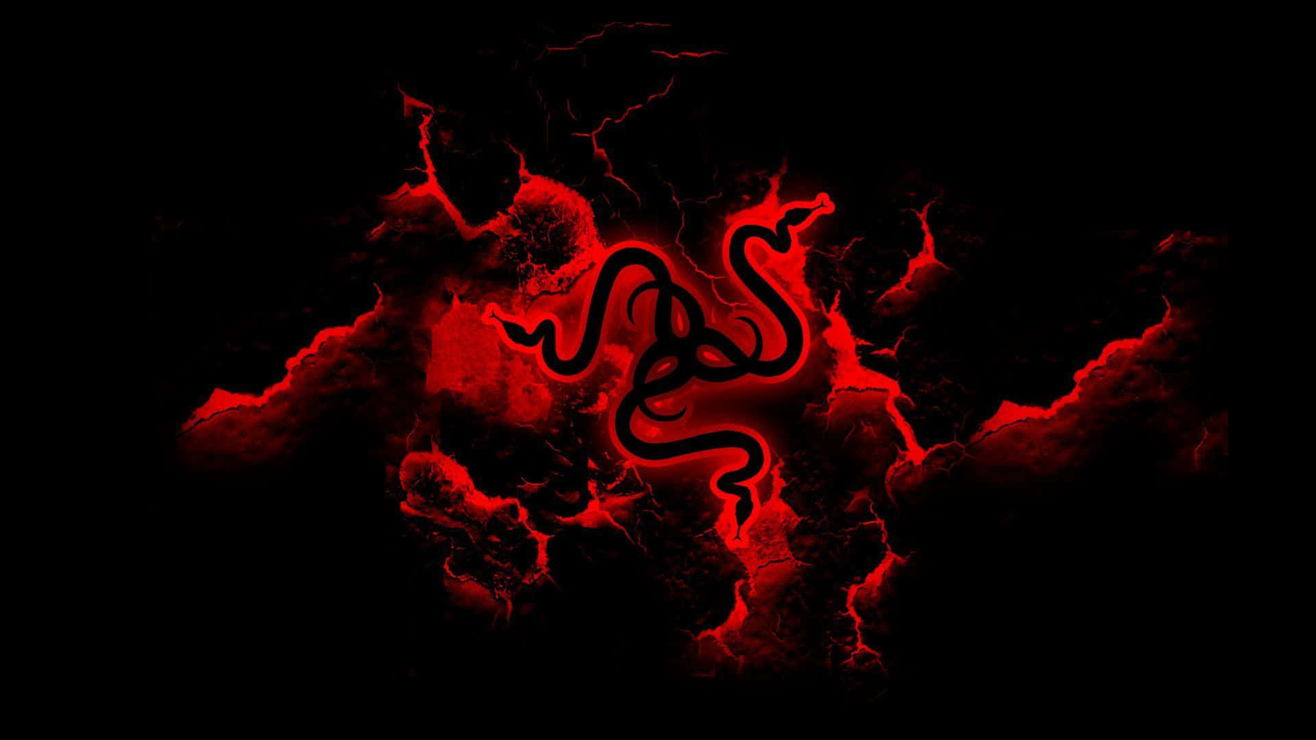 Красные обои с логотипом Razer для геймеров Обои