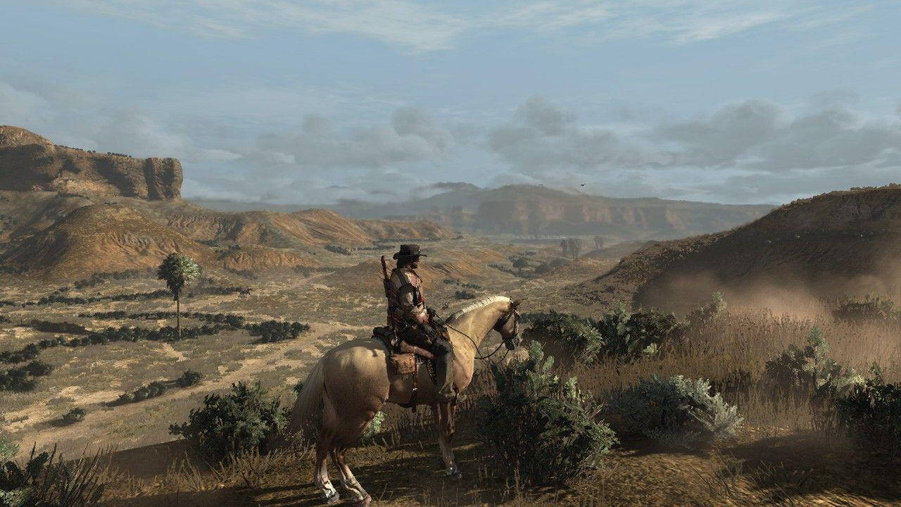 Red Dead Redemption 2 4K Пустынная местность Обои