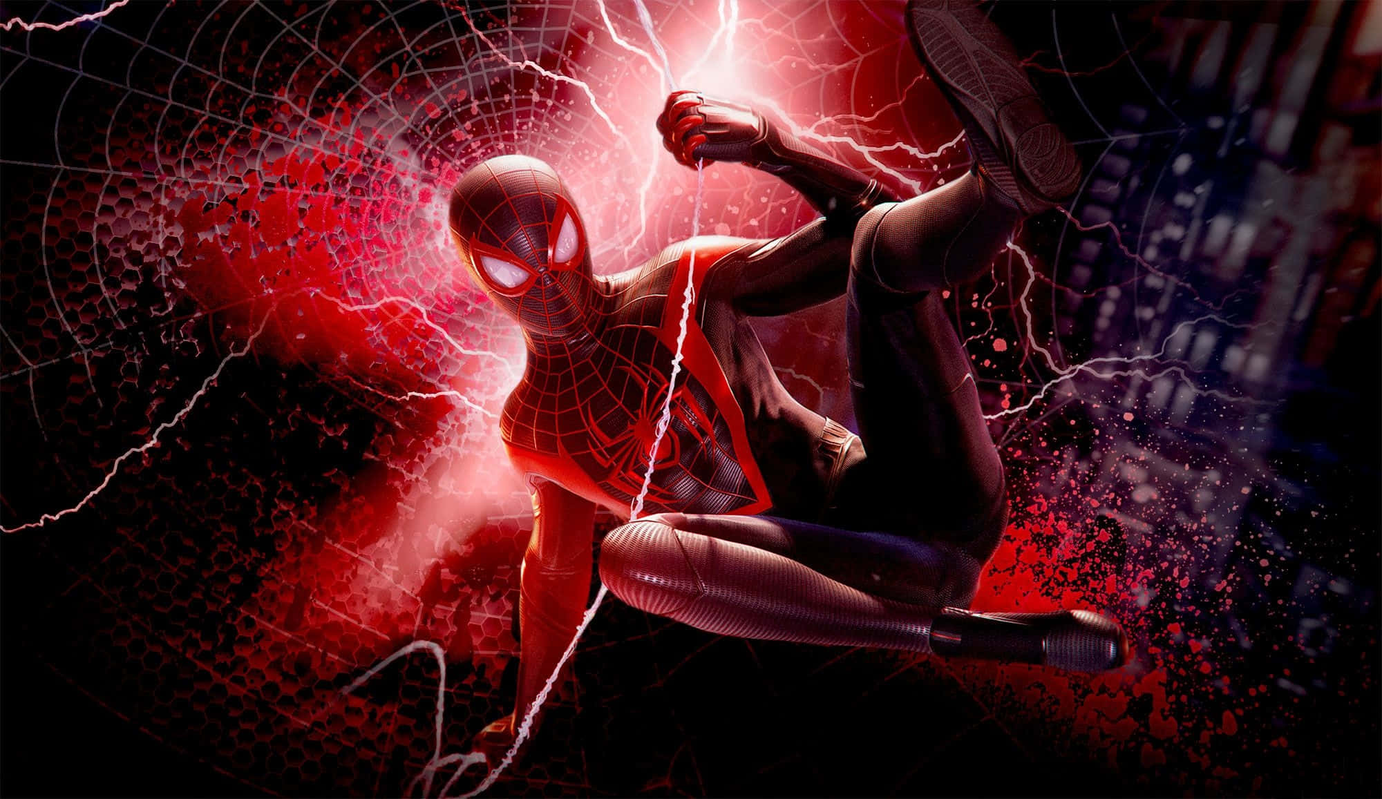 Человек-паук Red Lightning из Marvel для PS4 Обои