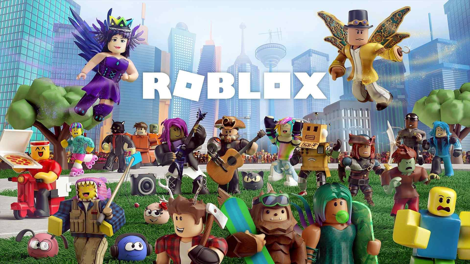 Крутые персонажи Roblox в городской жизни Обои