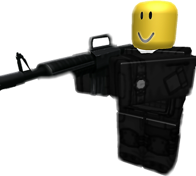Персонаж Roblox с пистолетом Обои