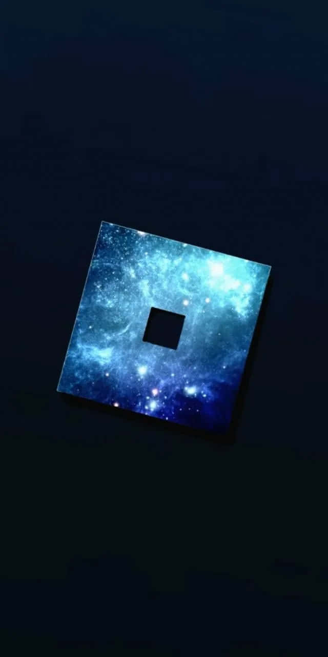 Сверкающий синий логотип Roblox Обои