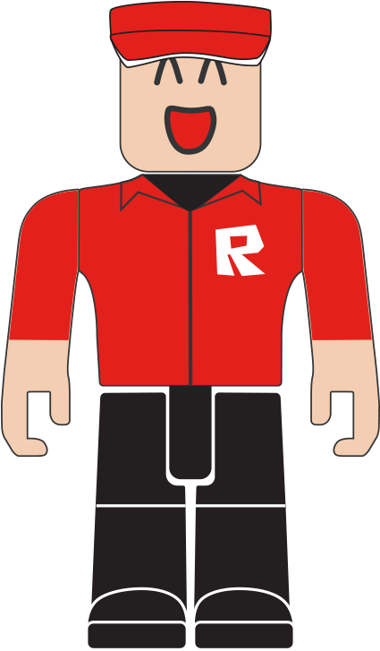 Персонаж Roblox в красной футболке с логотипом R Обои