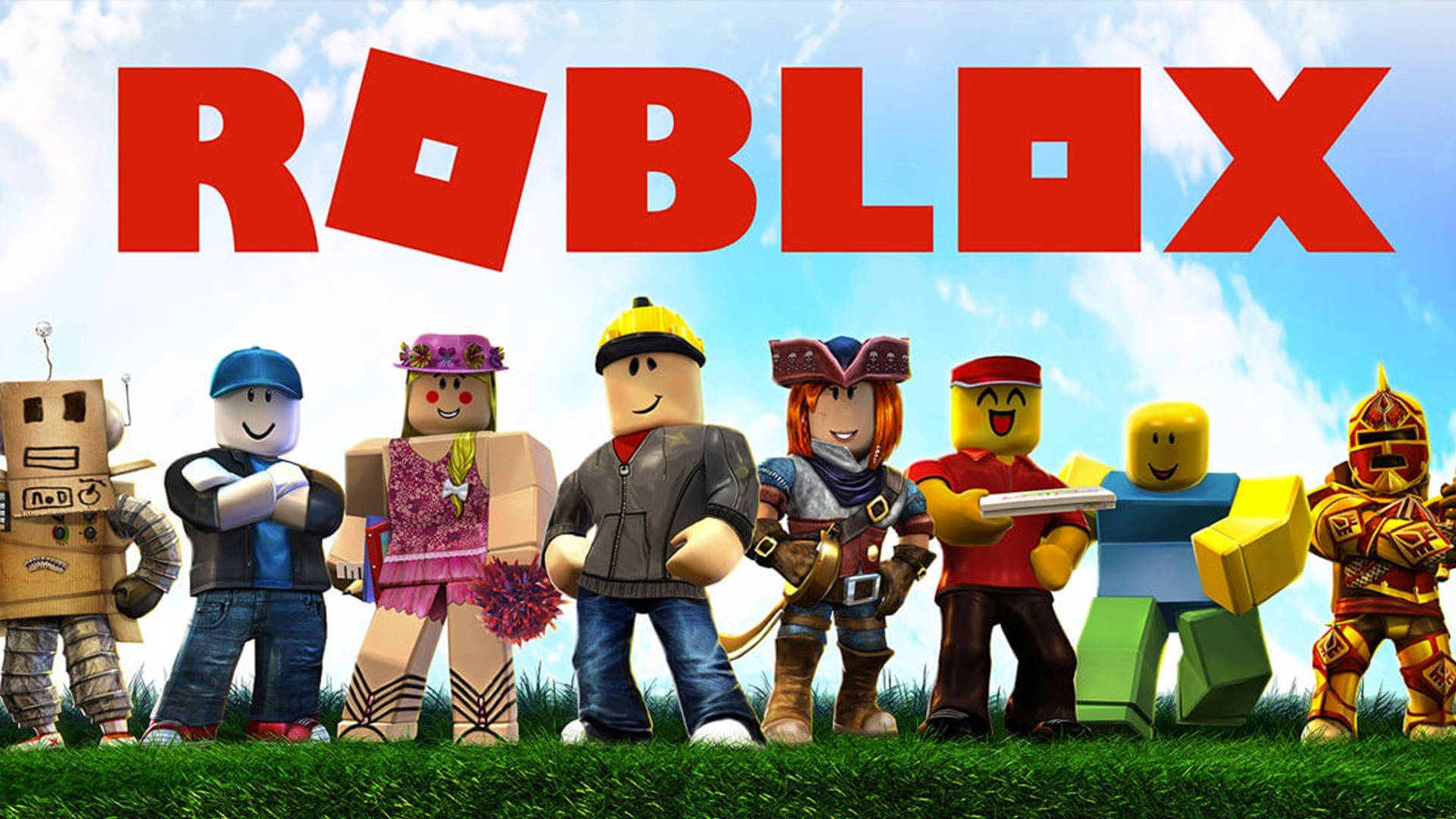 Крутые персонажи Roblox на улице Обои