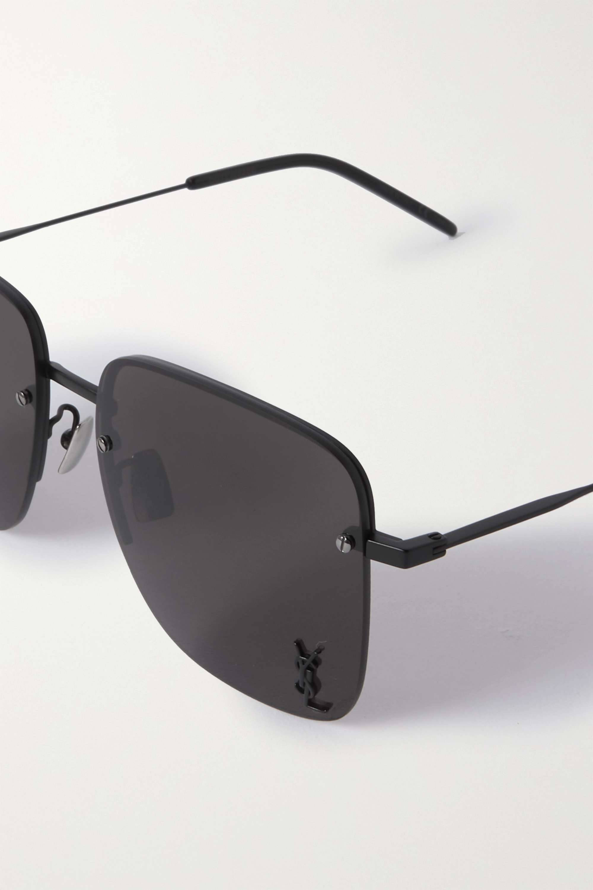 Металлические солнцезащитные очки Saint Laurent квадратной формы Обои