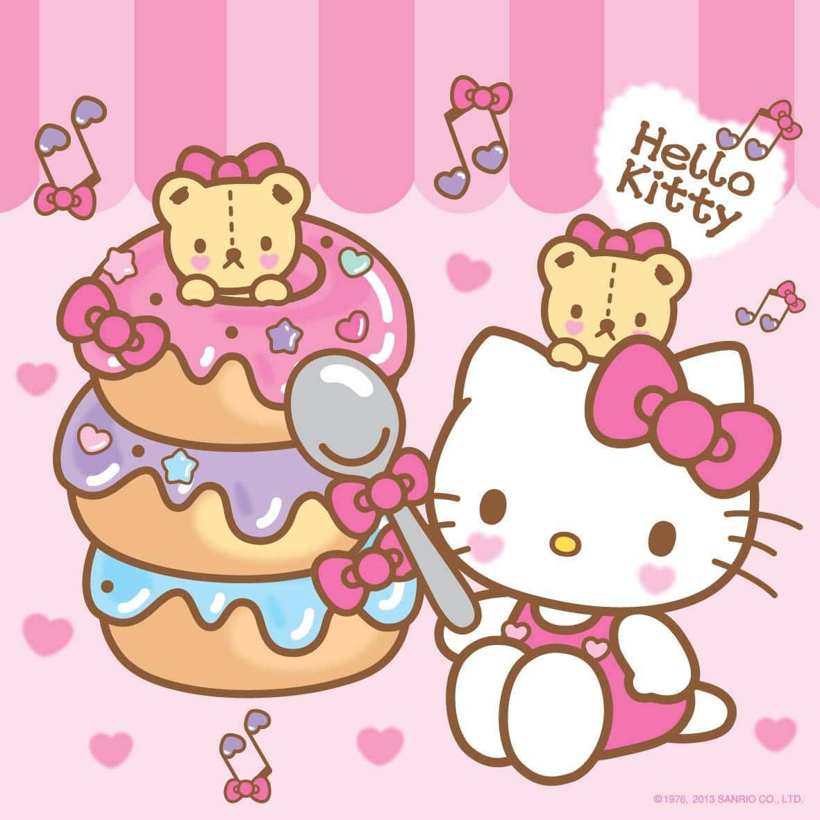 Хелло Китти пончики Sanrio аватарка Обои