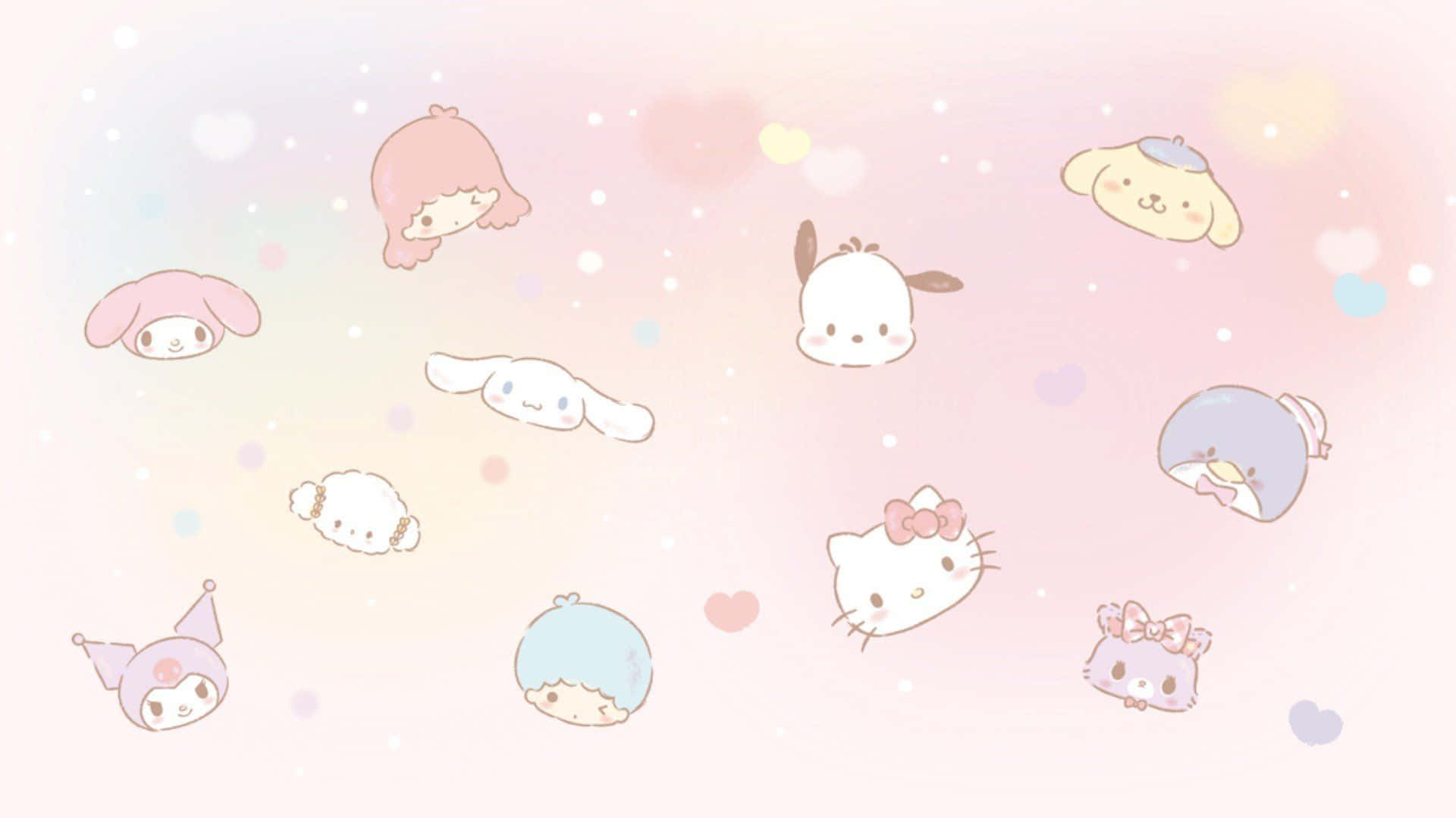 Покажите свой дух Sanrio с этими весёлыми и красочными обоями Обои