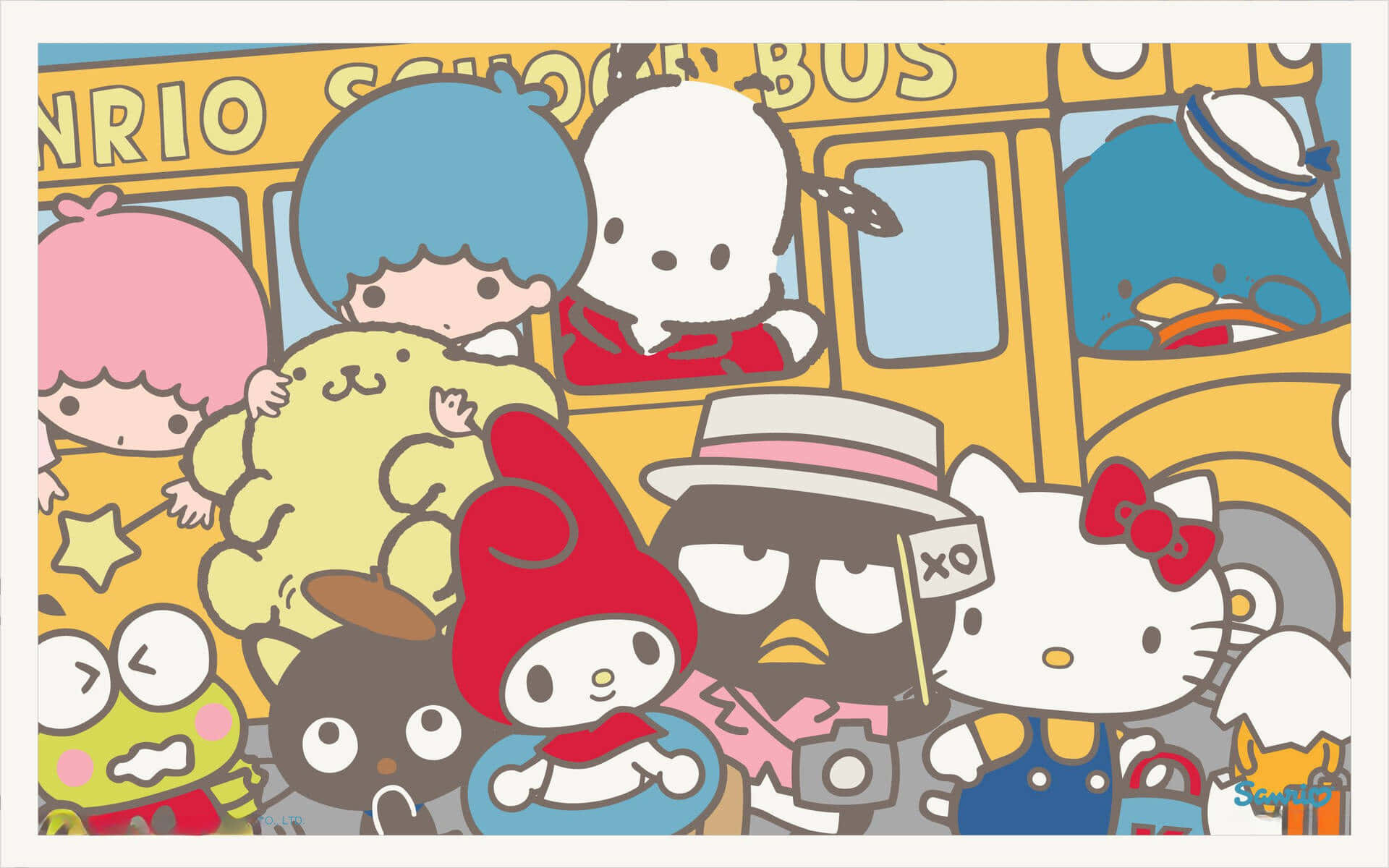Праздник с друзьями Sanrio Обои