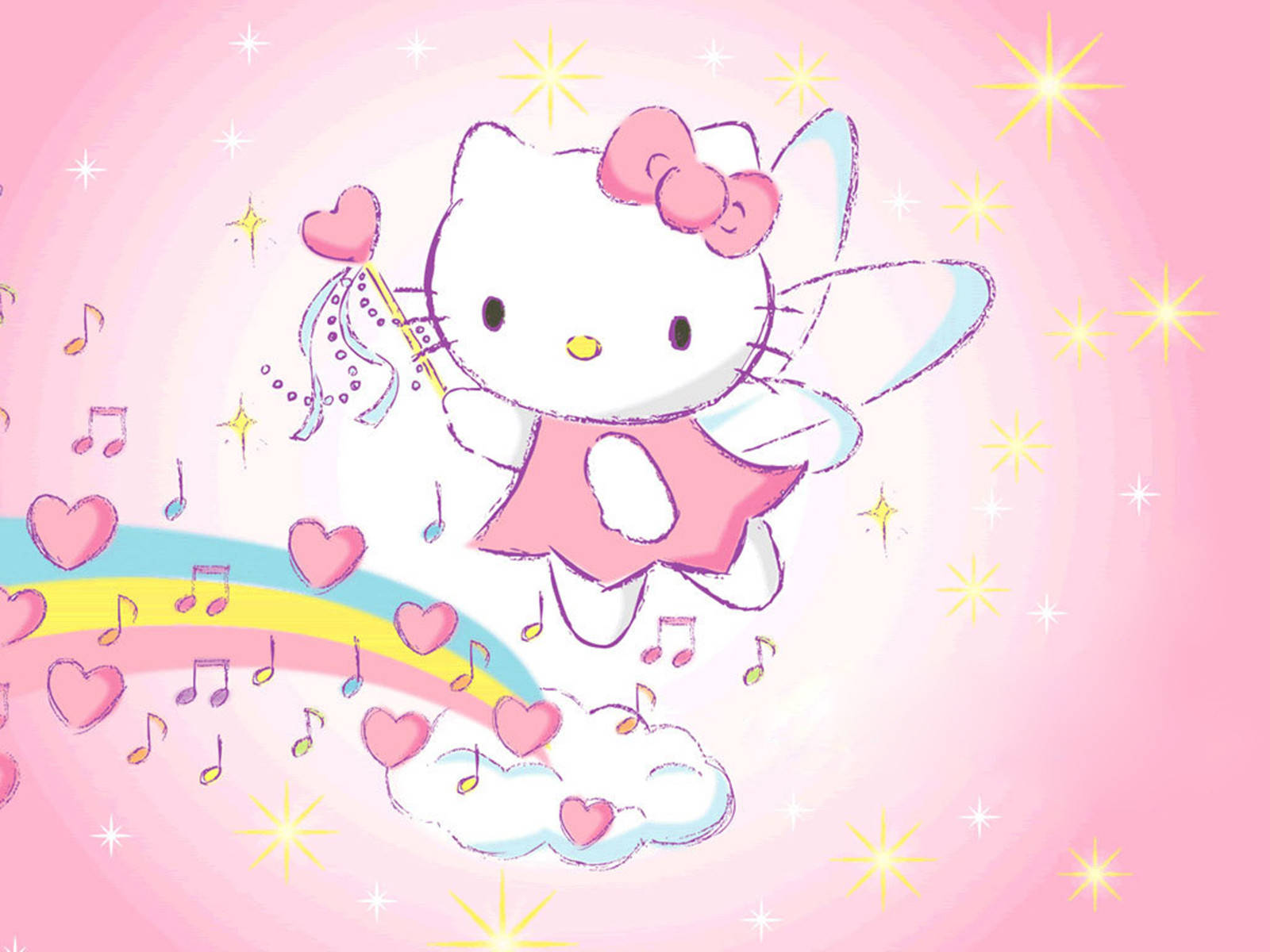Sanrio Обои Hello Kitty Музыкальная Фея Обои