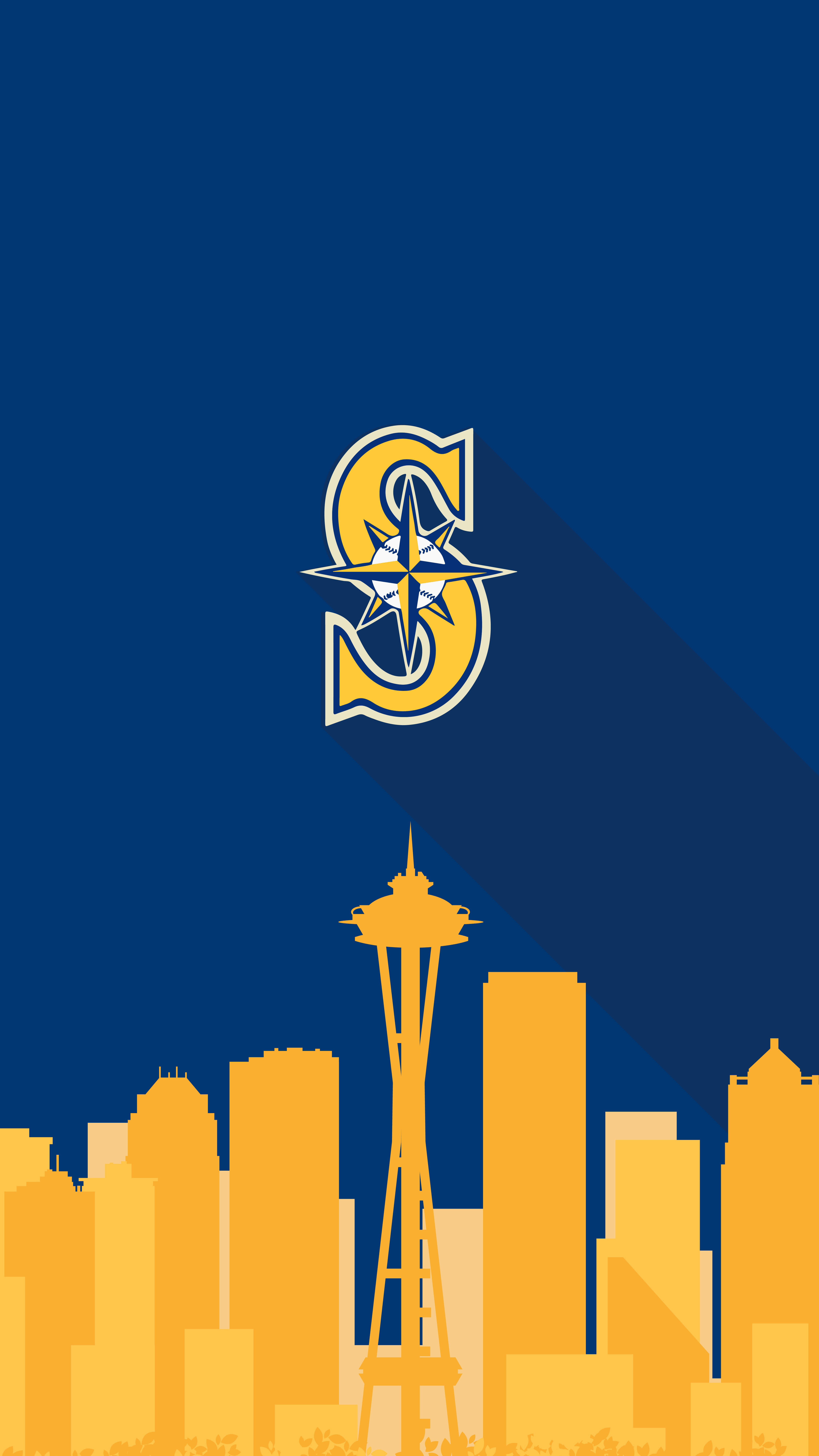 Логотип Seattle Mariners в стиле векторной графики Обои