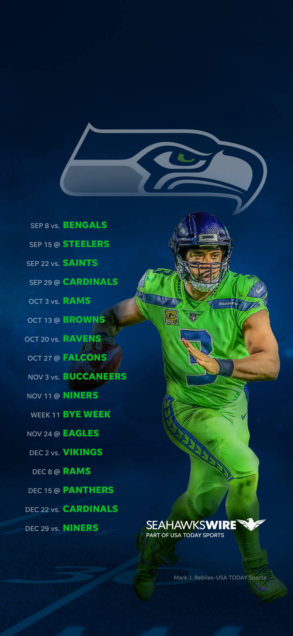 Расписание Seattle Seahawks Обои