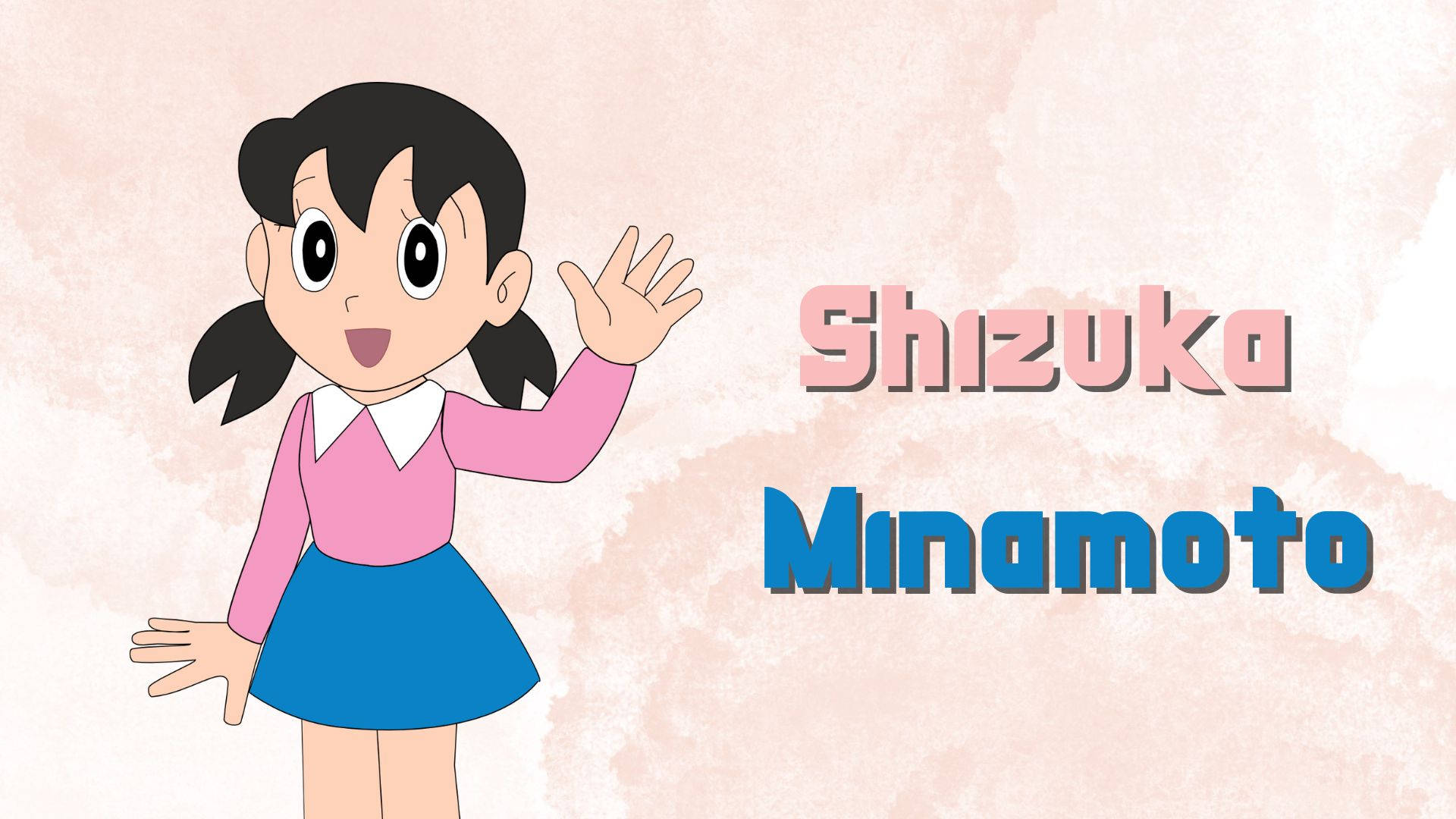 Shizuka Doraemon Пастельно-розовый Обои