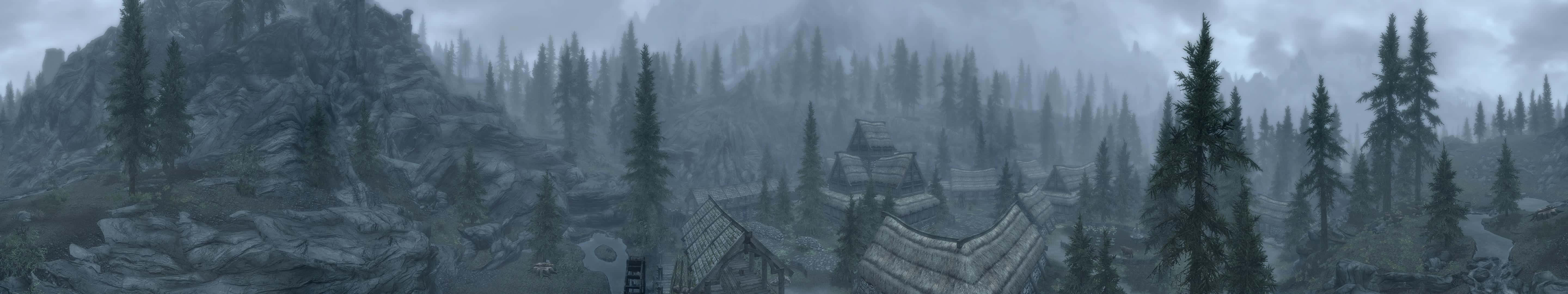 Черно-серый фон Skyrim для монитора Pixel 3 Обои