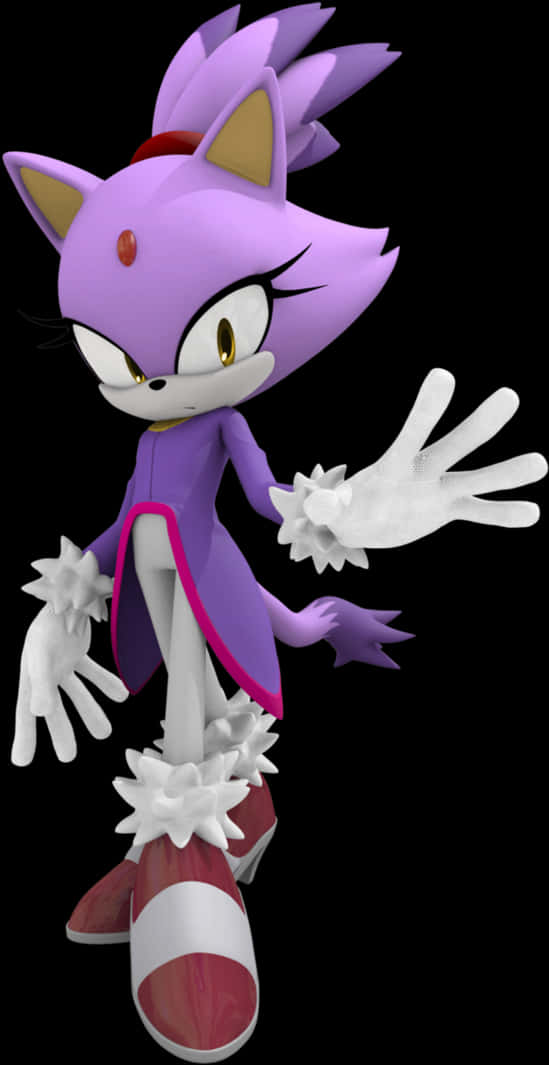 Кот Блейз из Sonic Обои