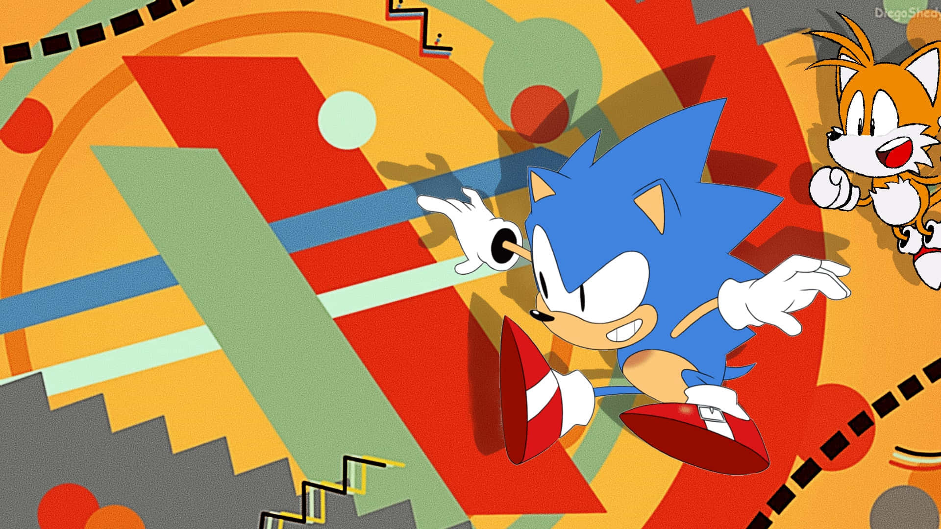 Поднимите классическое веселье с любимым персонажем на новый уровень с Sonic Mania Обои