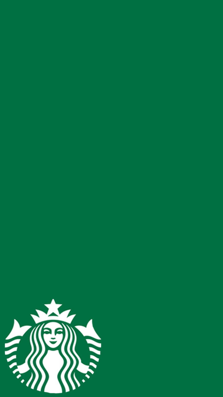 Лого Starbucks внизу iPhone Обои