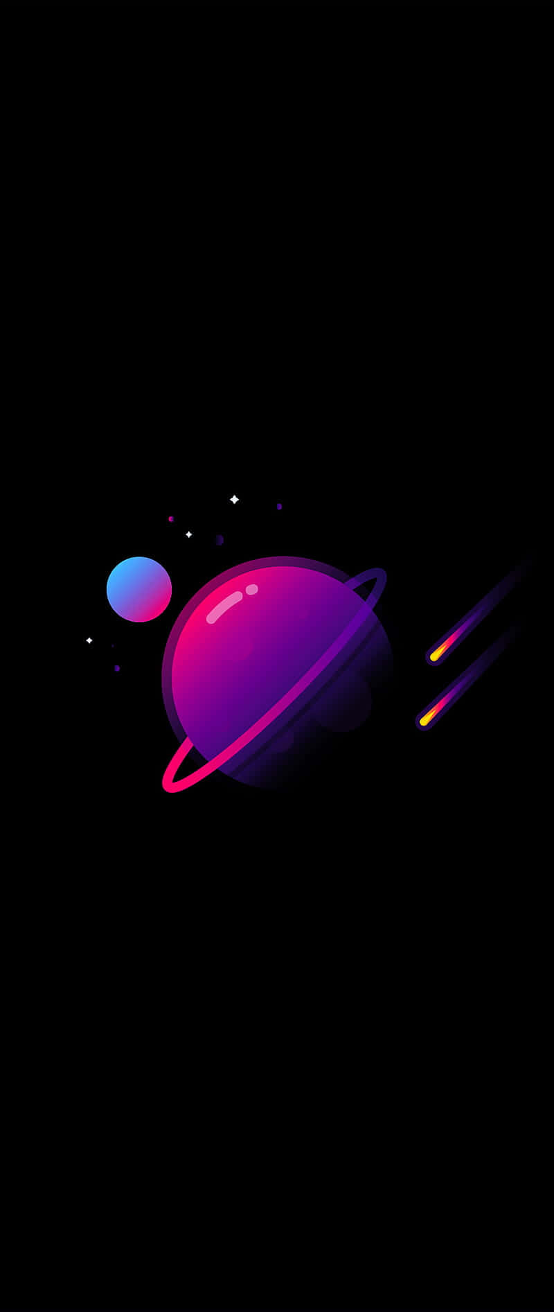 Фиолетовая планета Super Amoled Display Обои