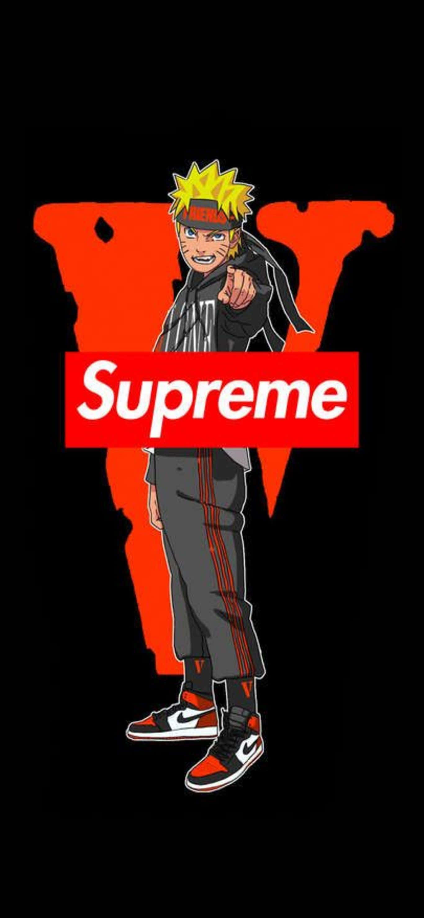 Аниме-персонажи выглядят модно и стильно в уличной одежде от Supreme. Обои