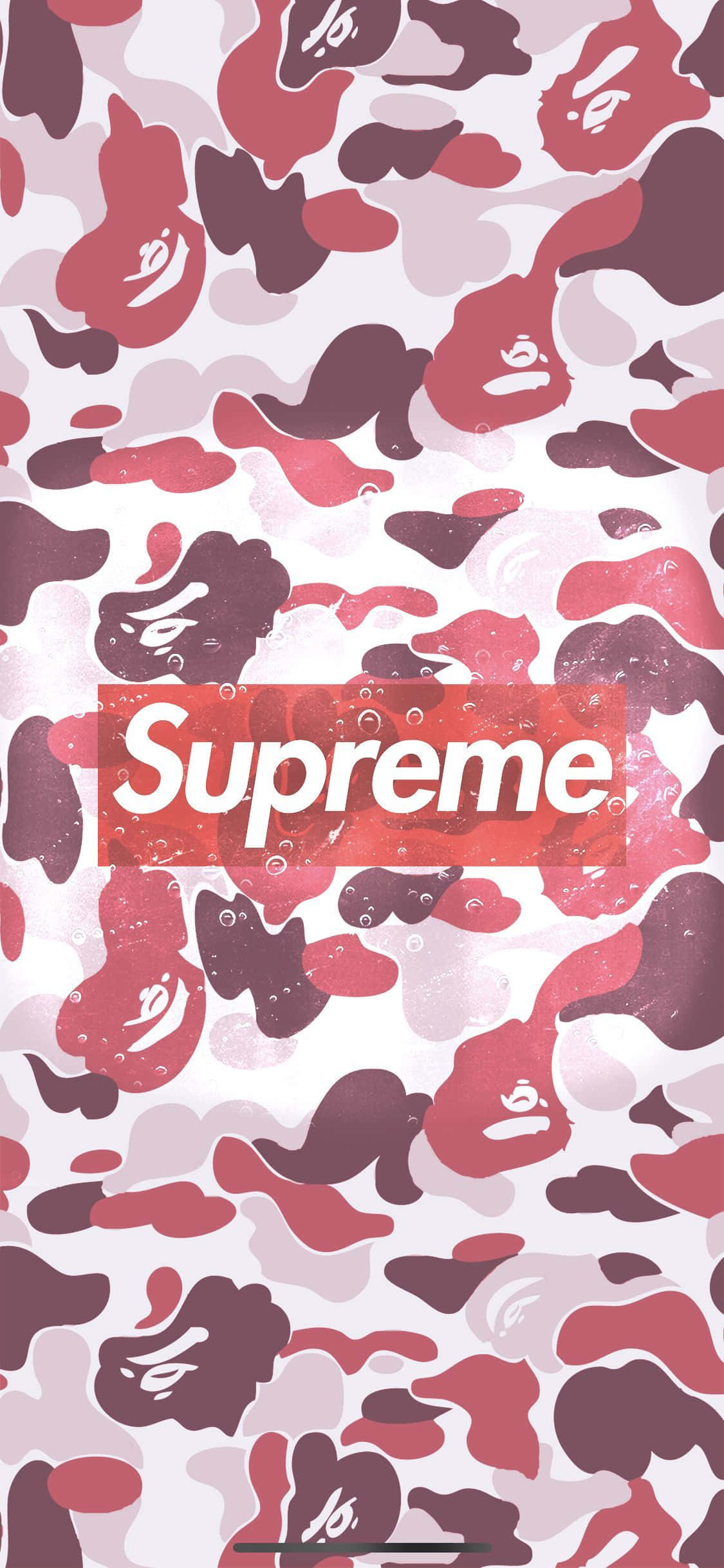 Дизайнерский камуфляжный узор Supreme для iPhone Обои