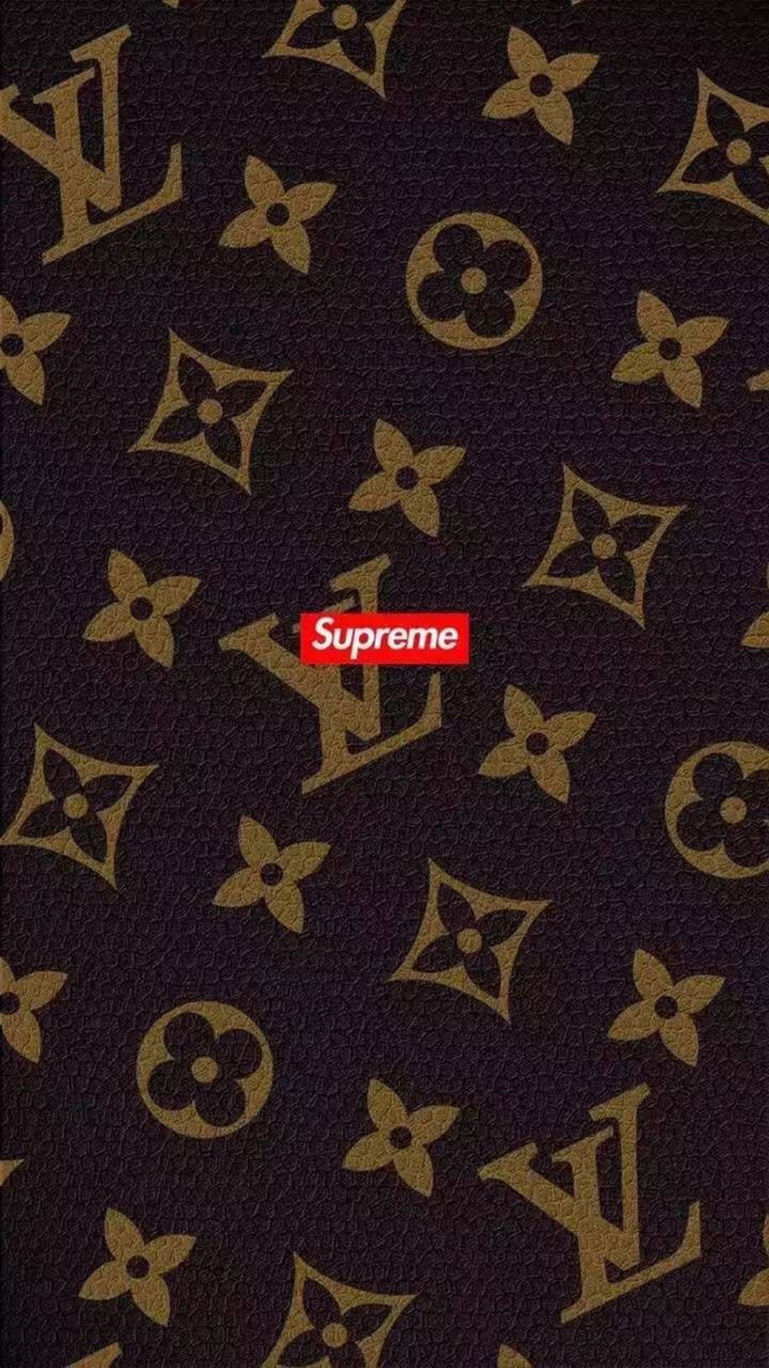 Кожа Supreme и Louis Vuitton Телефон Обои