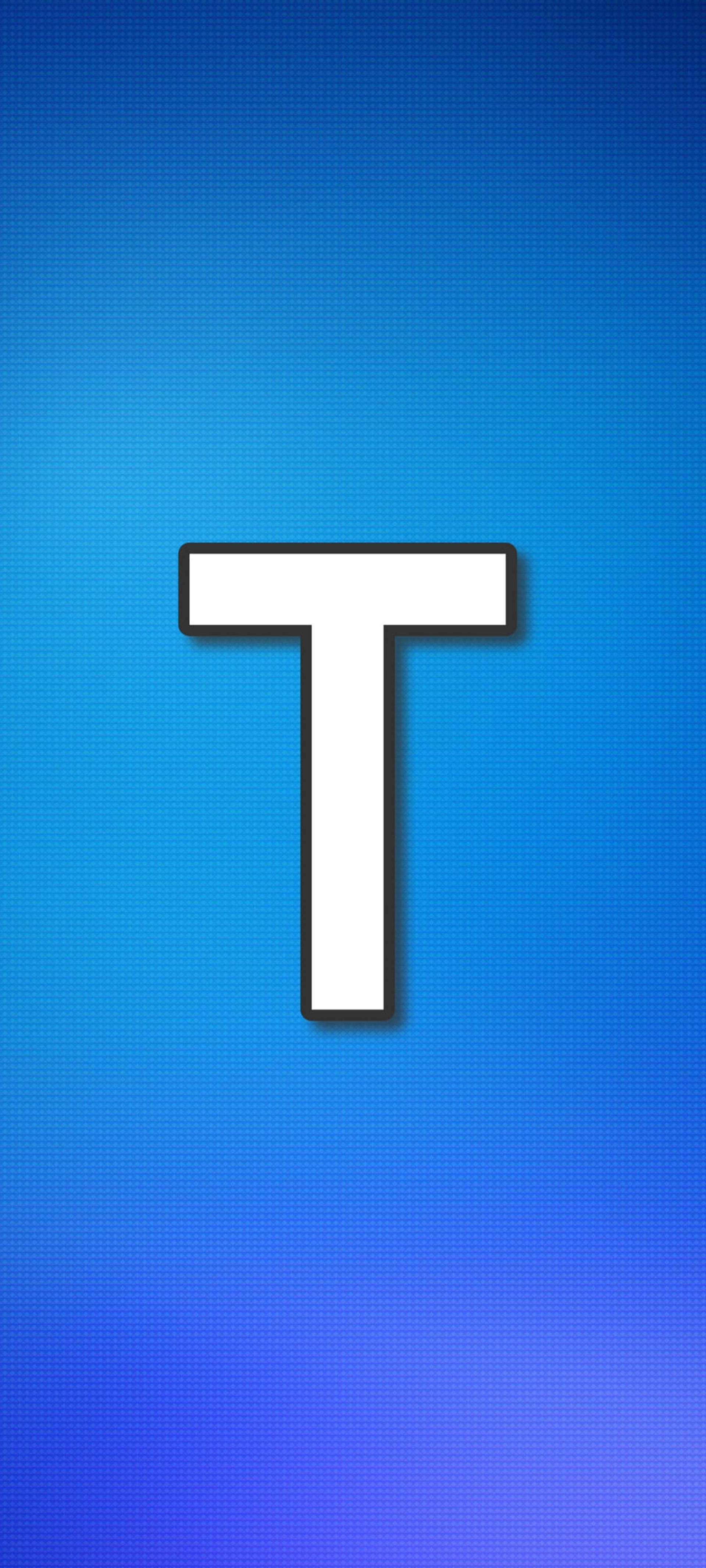 Буква T в сетчатом узоре Обои