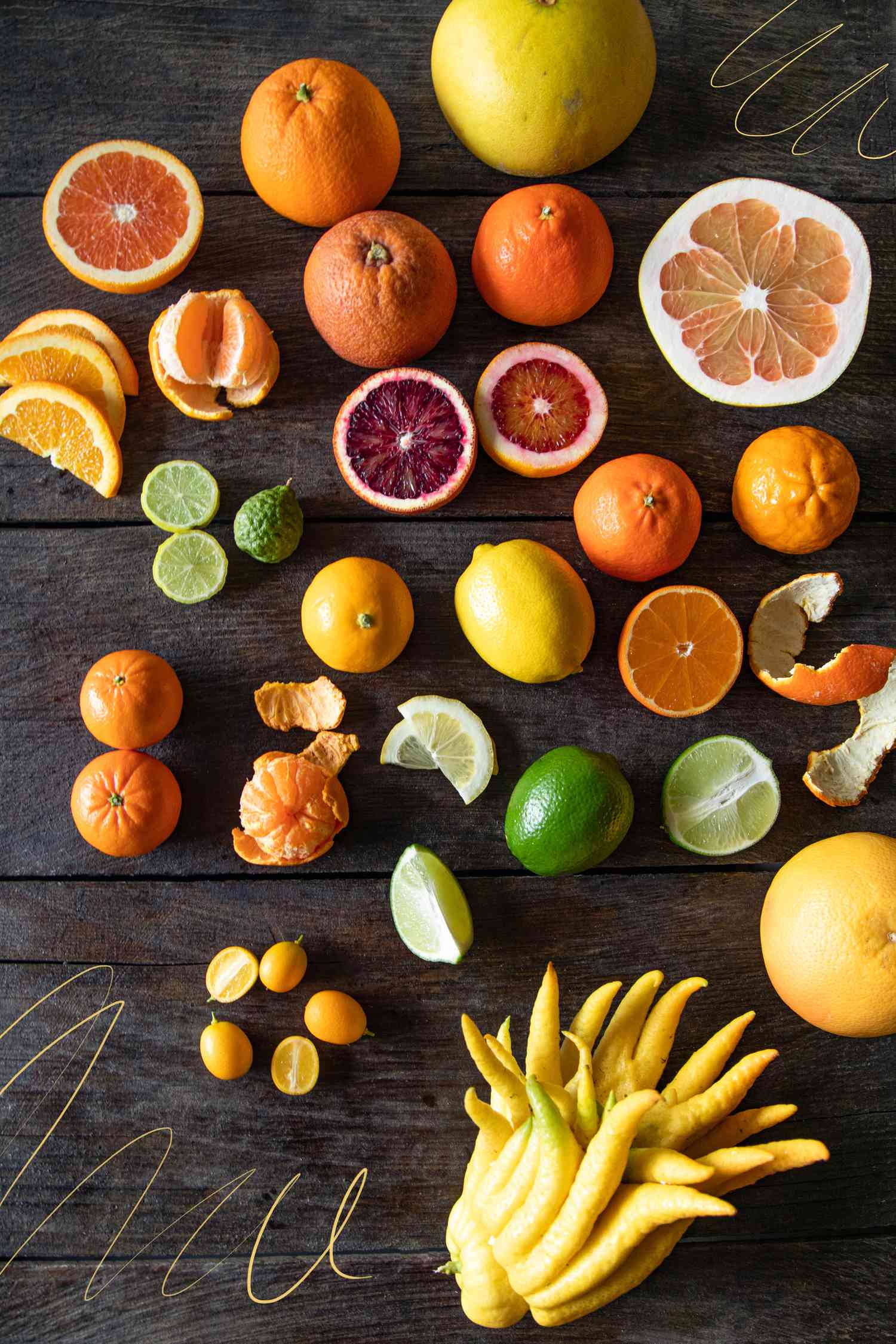 Tangelo Fruits Display Обои