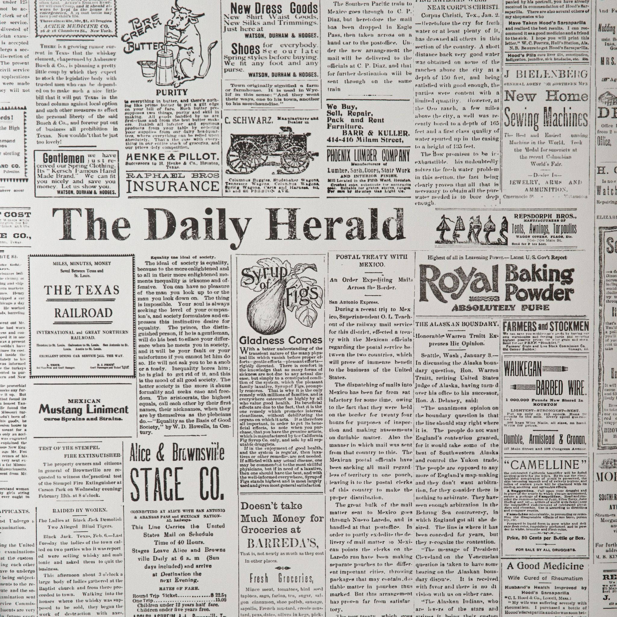 Газетная эстетика The Daily Herald Обои