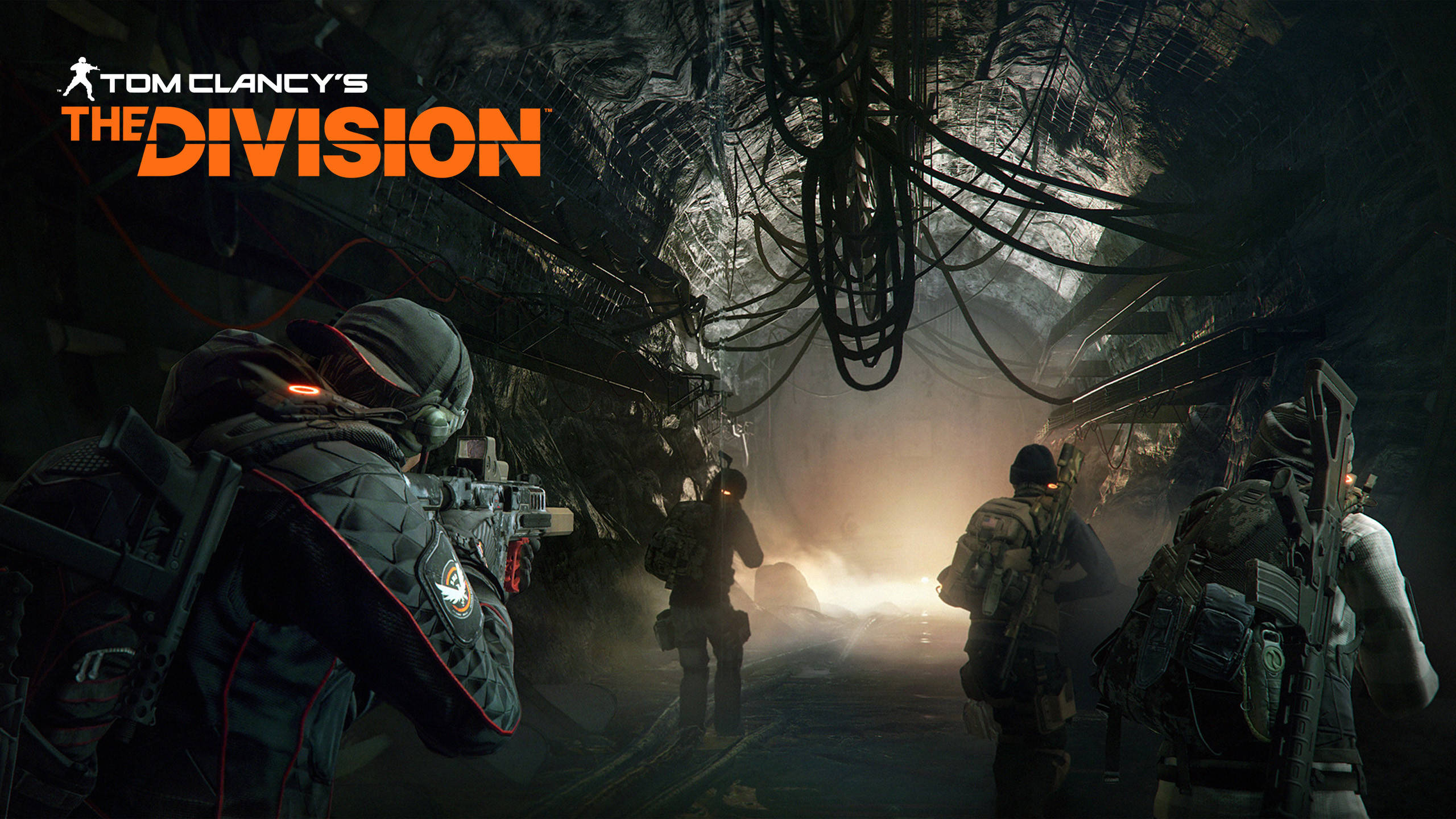 The Division 4K Солдаты в темном лесу Обои