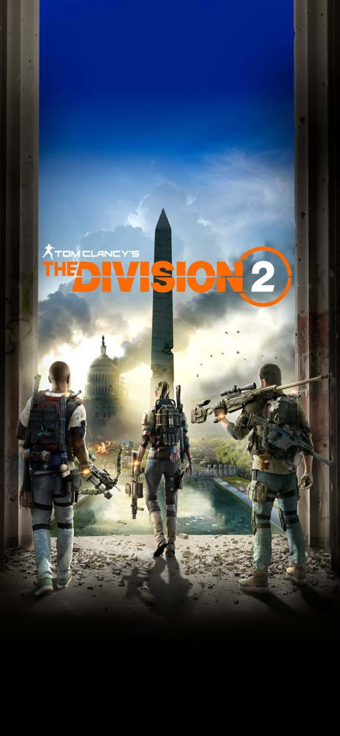 Постер с названием игры The Division в Вашингтоне Обои