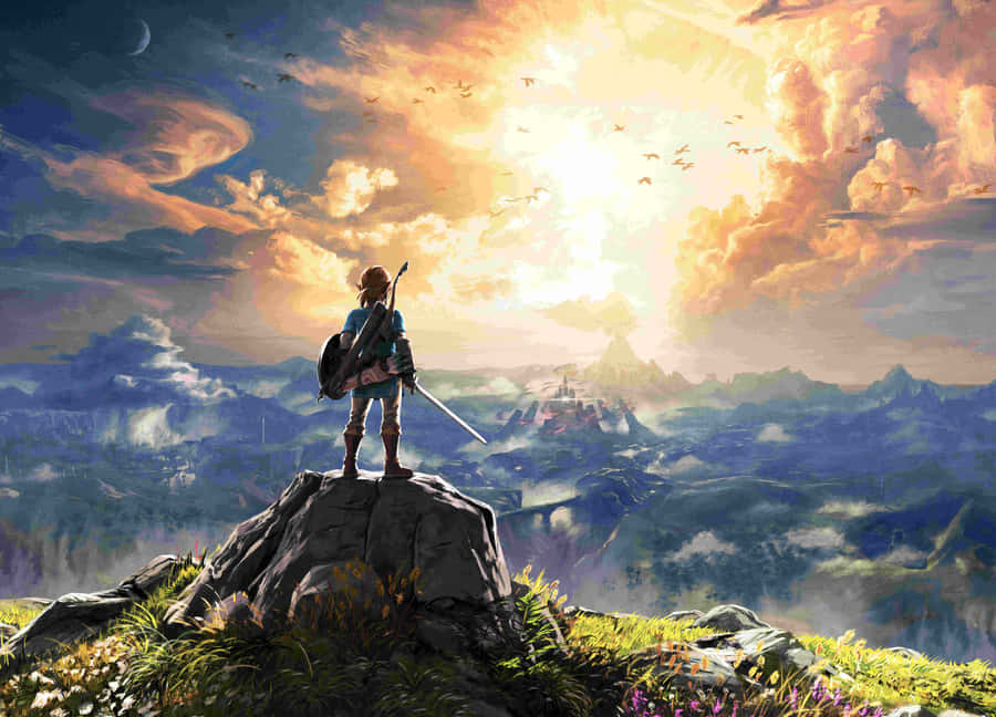Исследуйте Хайрул вместе с Линком из The Legend of Zelda Обои