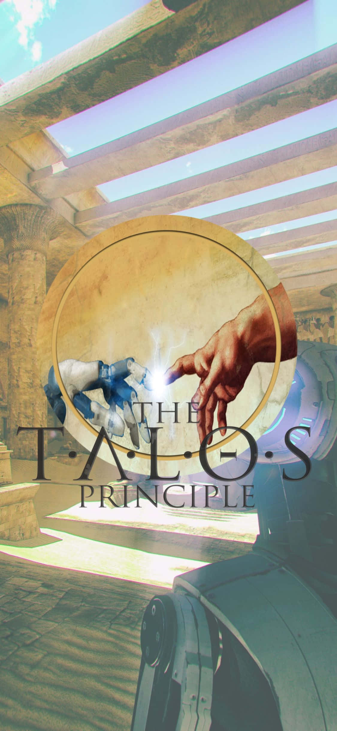 Исследуйте тайны The Talos Principle на iPhone Xs Обои