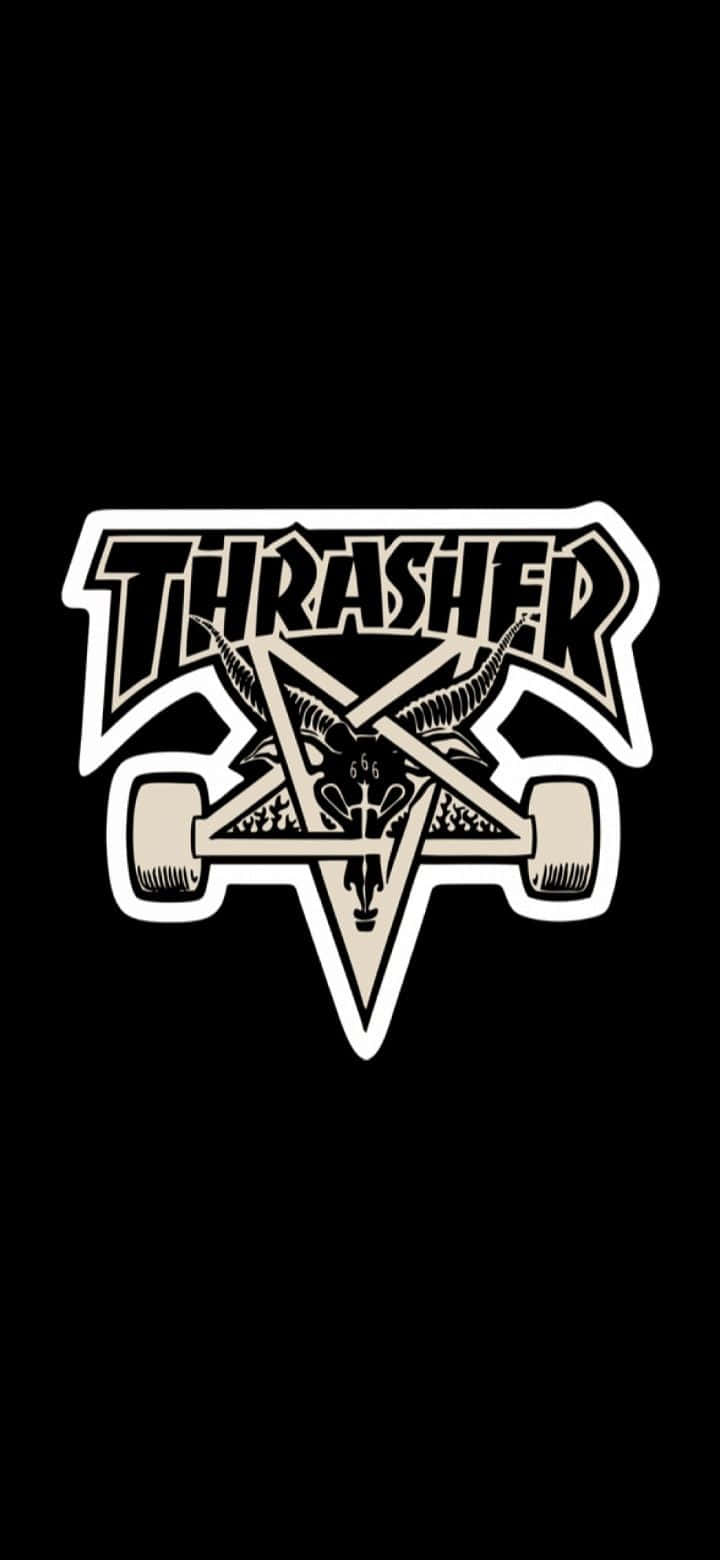 наклейка с логотипом Thrasher Обои