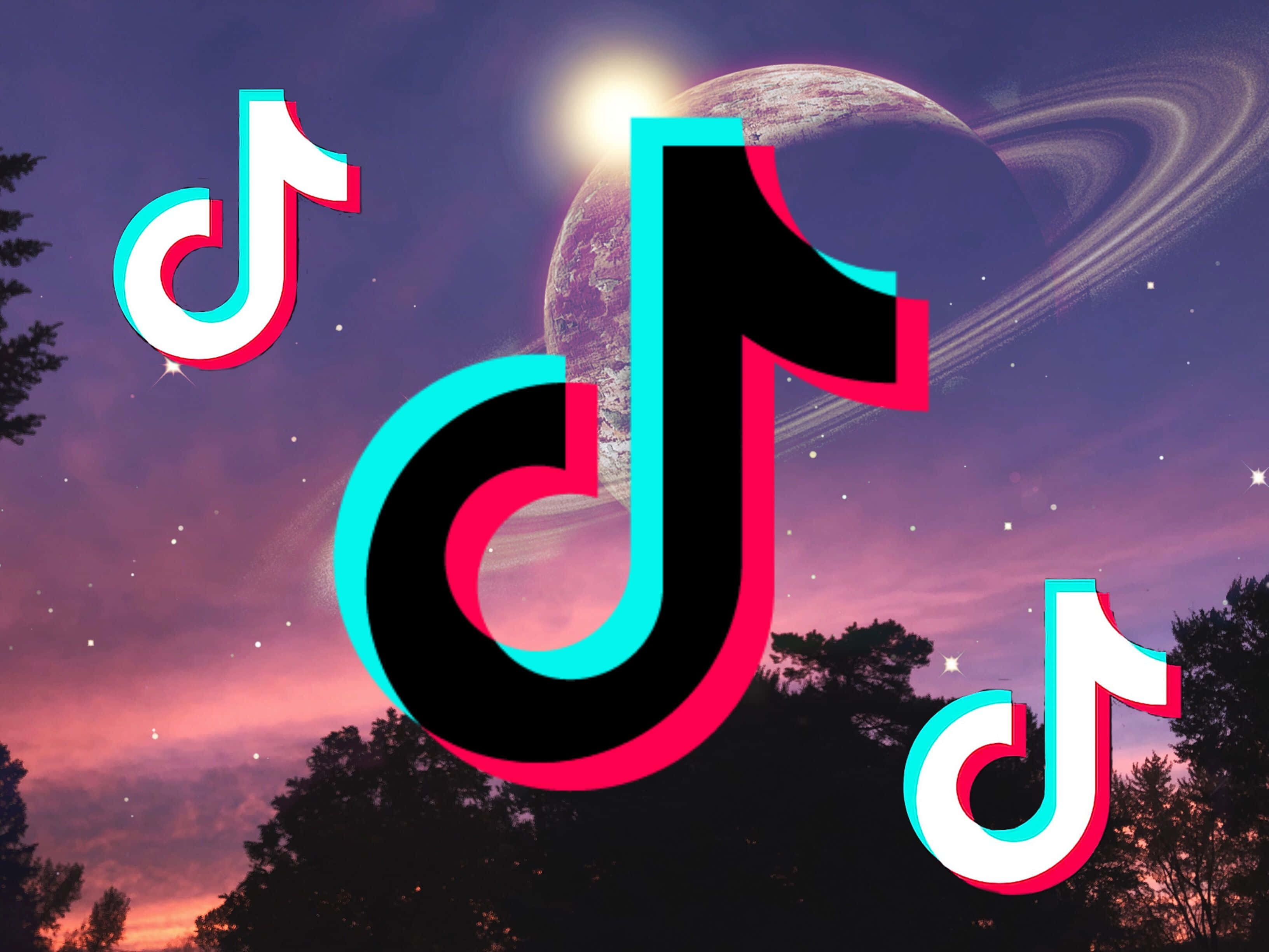 Галактика TikTok Эстетика Логотип Обои