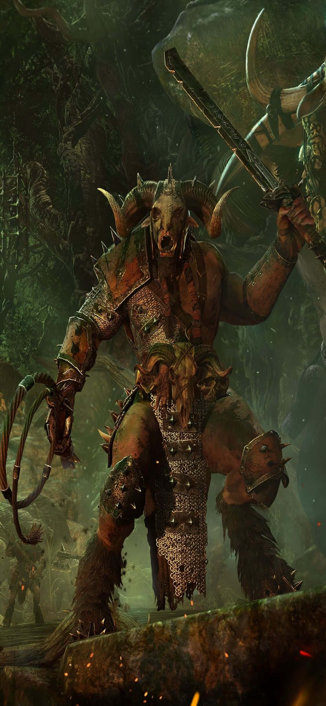 Откройте захватывающий мир Total War: Warhammer с новейшим iPhone X Обои