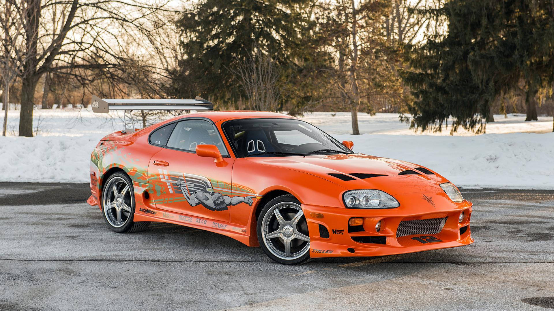 Яркая оранжевая Toyota Supra Mk4 – Жемчужина из «Форсажа» Обои