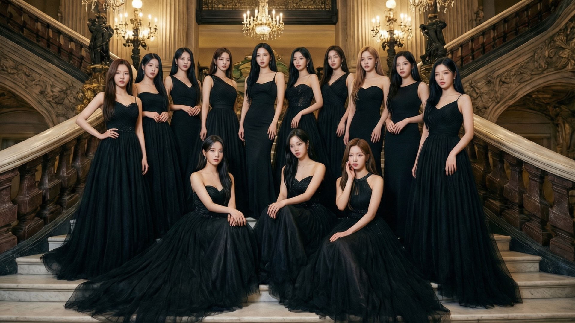 TWICE Черный галстук Обои