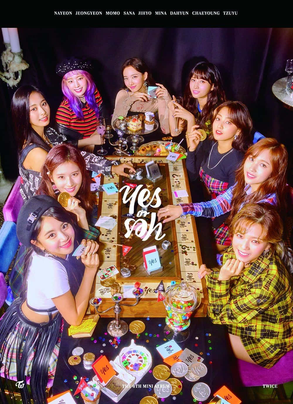 Группа Twice ослепительно выступает на сцене во время музыкального концерта Обои