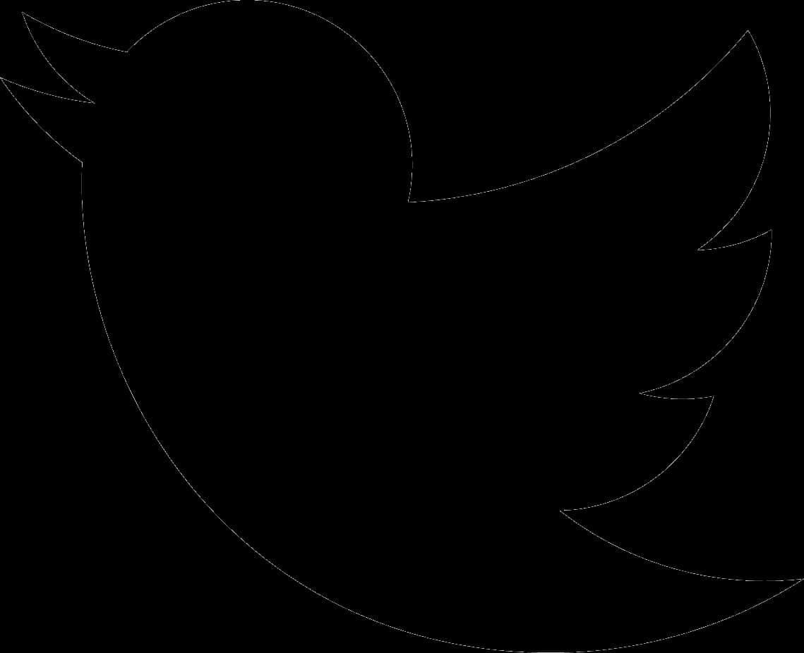 Черный силуэт логотипа Twitter Обои