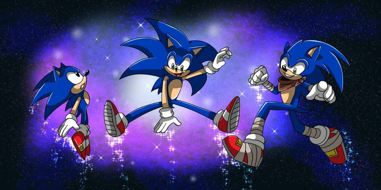 Испытайте ultimate-приключение с Three Acts of Sonic Обои