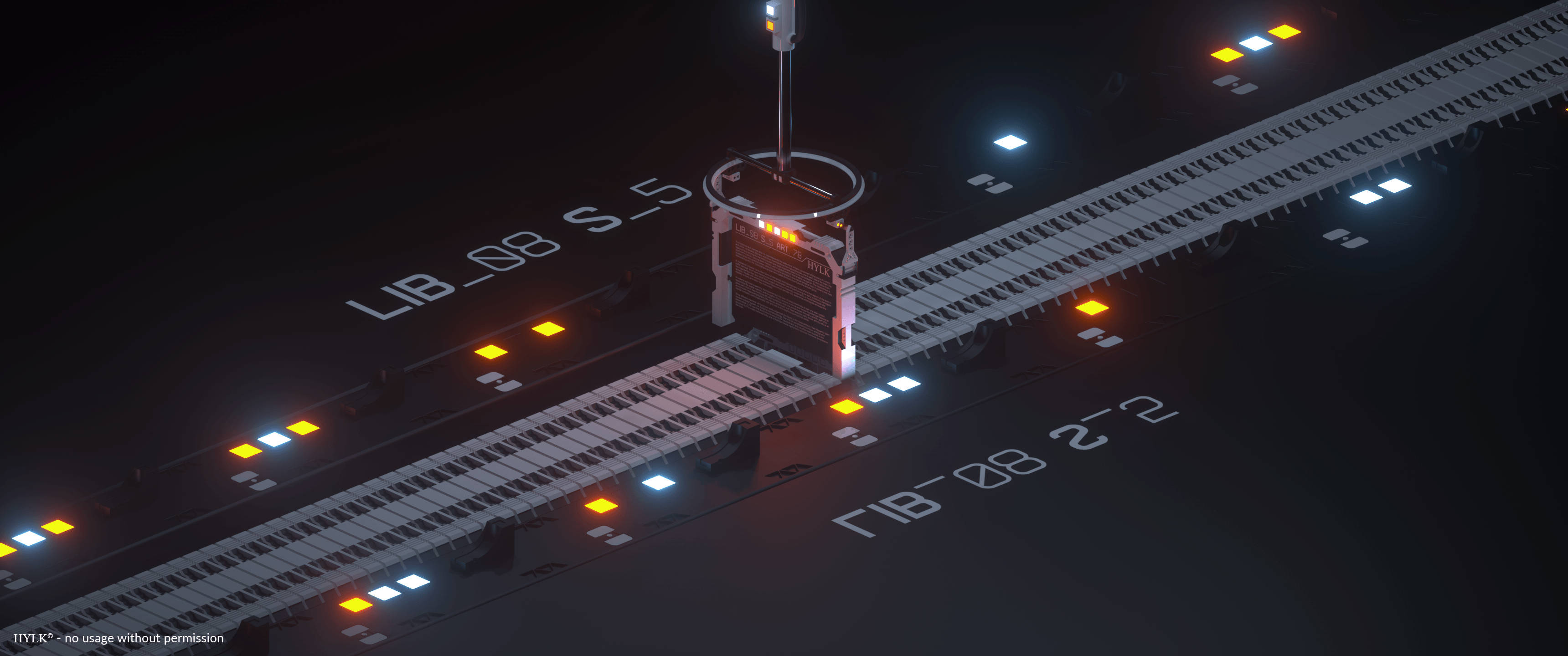 Современное футуристическое компьютерное искусство в формате UltraWide 3440x1440 Обои