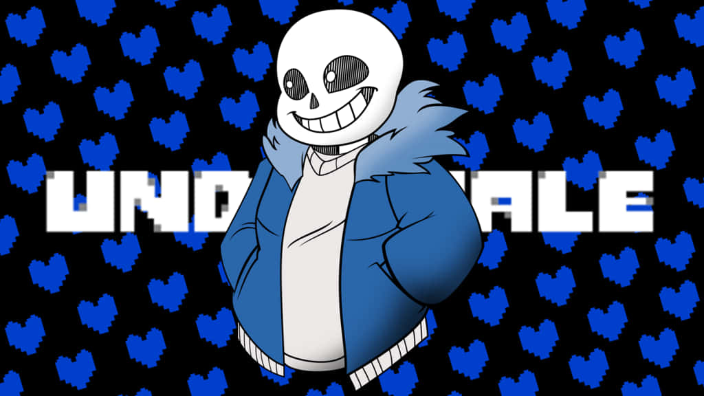 Undertale Sans Синие сердца Обои