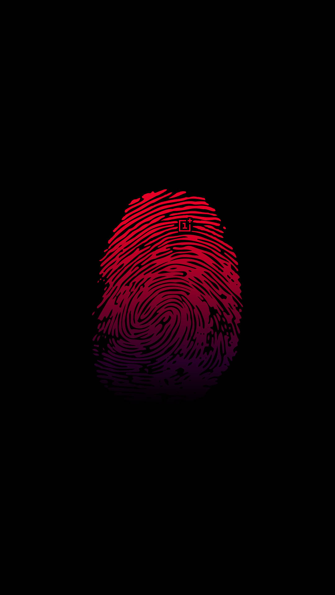 Vibrant OnePlus Red Thumbprint Image Обои