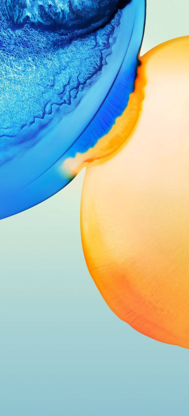 Синие и оранжевые пузыри для Vivo Y20 Обои