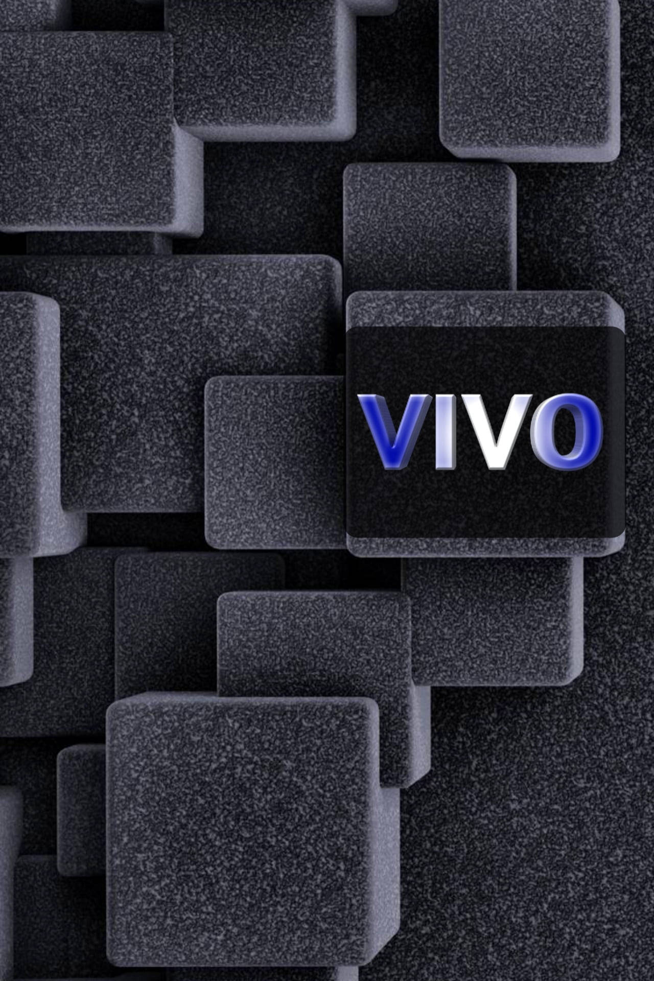 Текстурированные черные блоки Vivo Y20 Обои